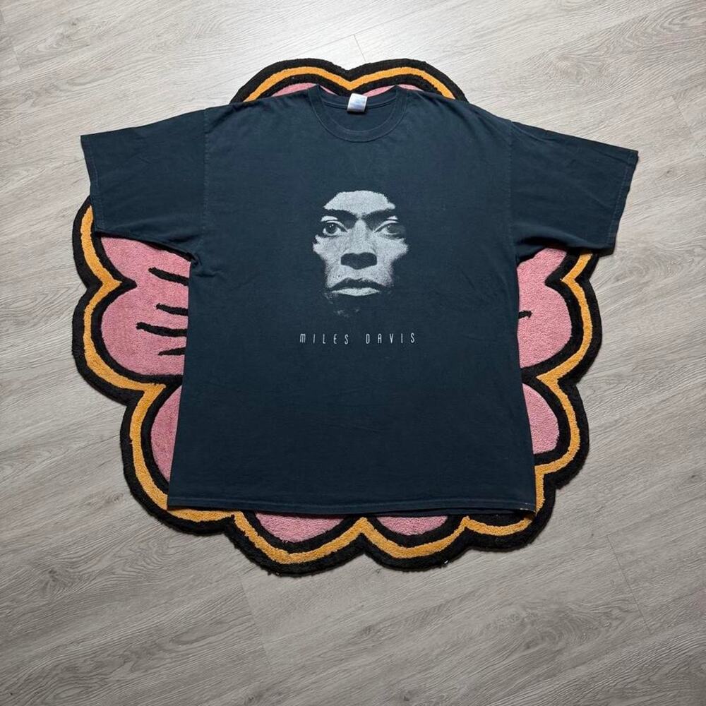 Vintage 90’s Miles Davis Tutu Album Promo Graphic T-shirt Size 2XL Black Jazz